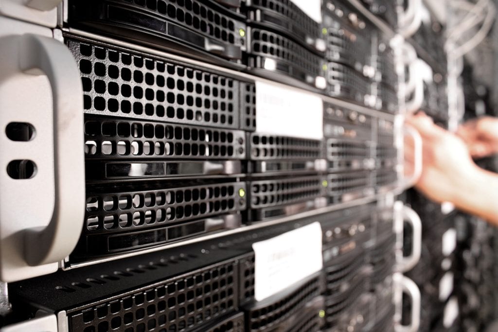close up of servers for uplync wintek
