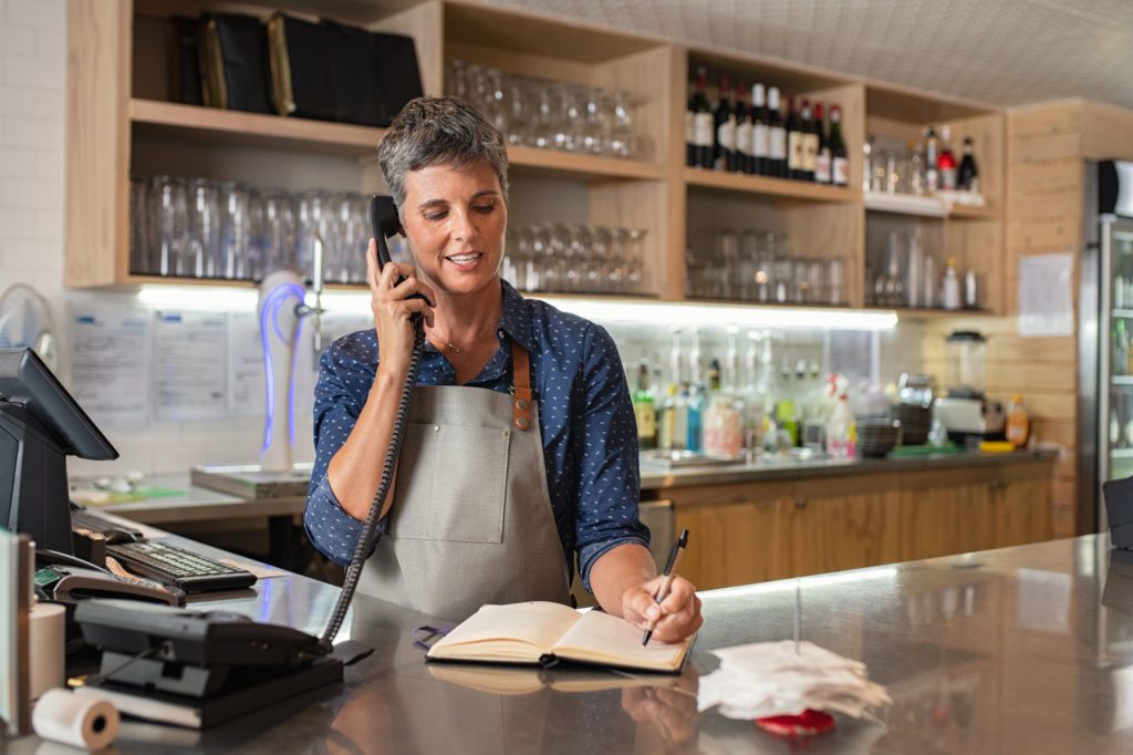 Business owner using phone lines with SIP Trunks