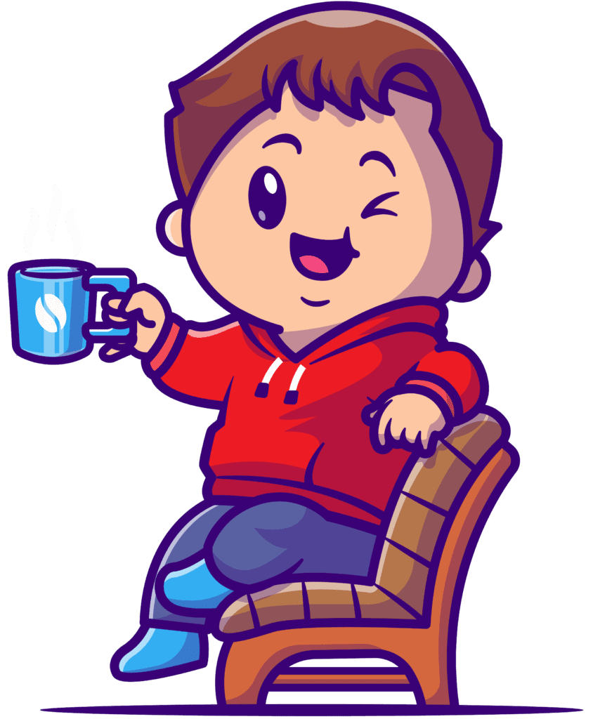 boy with coffee mug